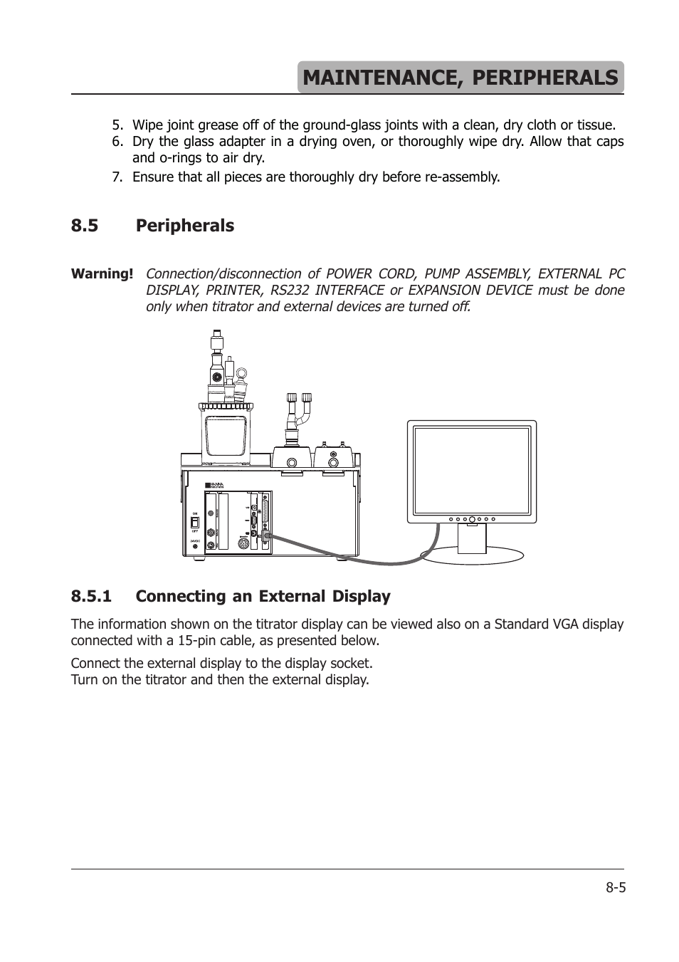 Maintenance, peripherals | Hanna Instruments HI 904 User Manual | Page 107 / 180
