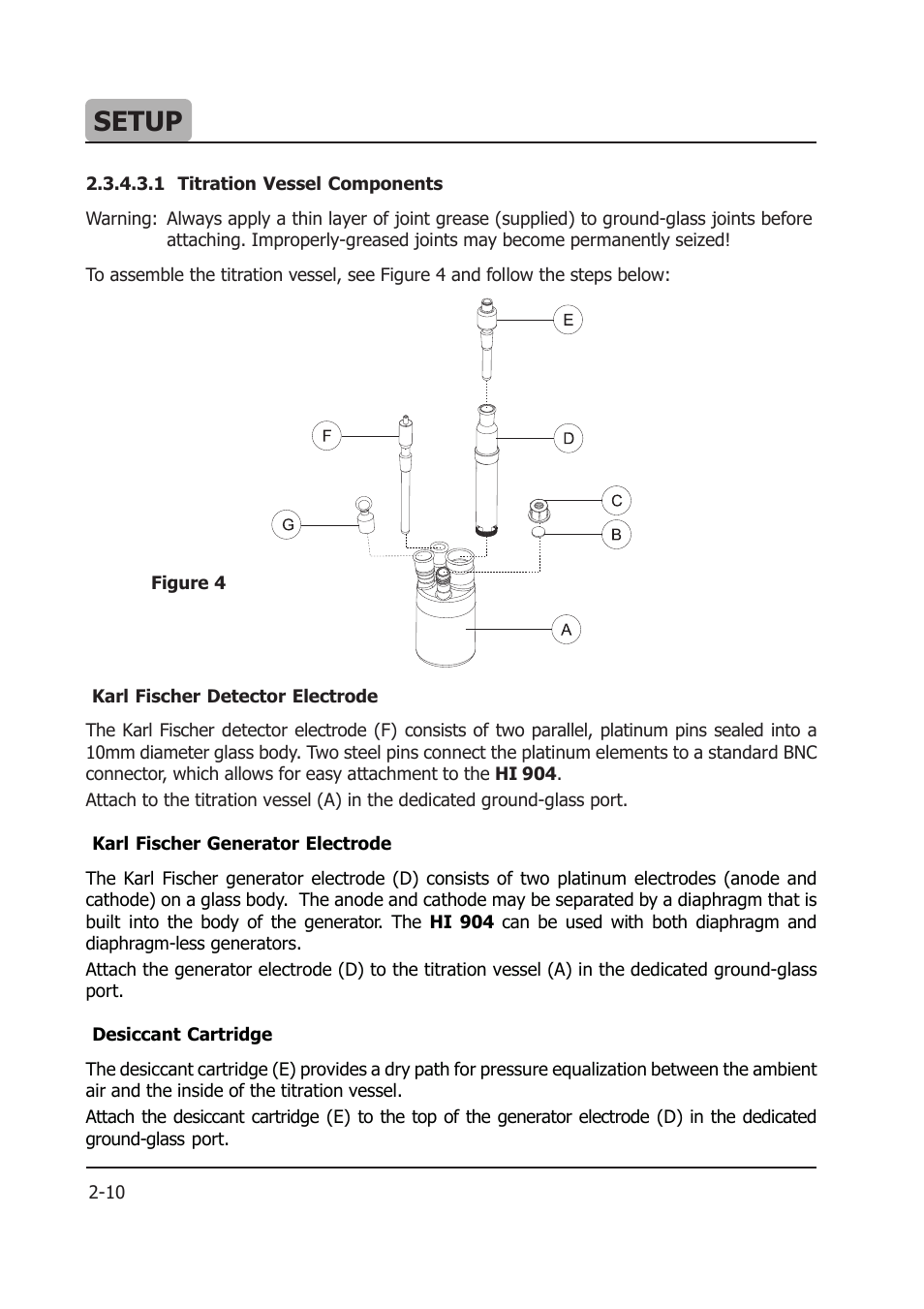 Setup | Hanna Instruments HI 904 User Manual | Page 32 / 180