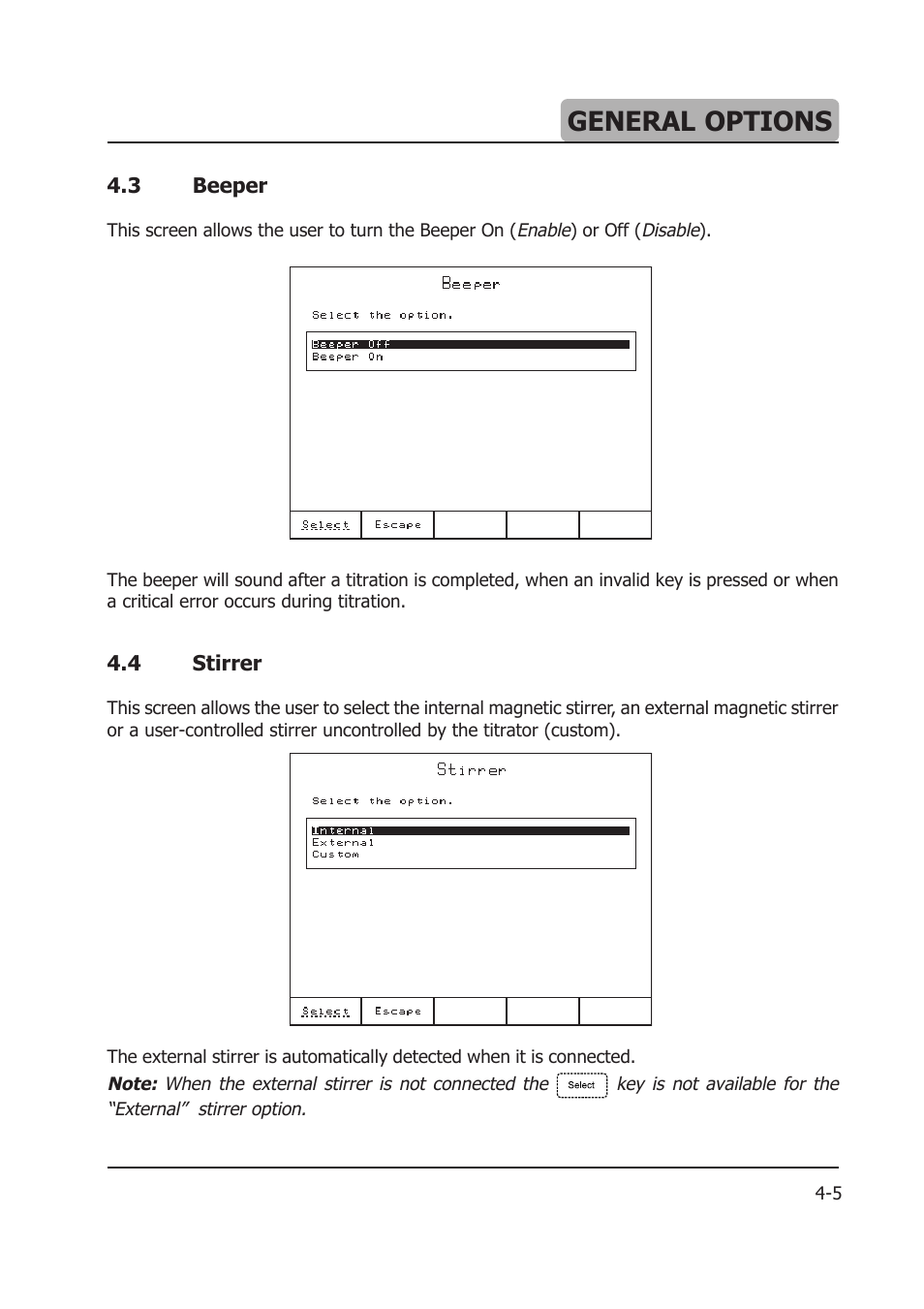 General options | Hanna Instruments HI 904 User Manual | Page 51 / 180