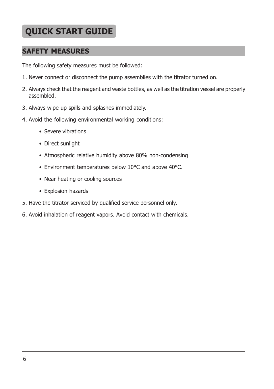 Quick start guide, Safety measures | Hanna Instruments HI 904 User Manual | Page 6 / 180