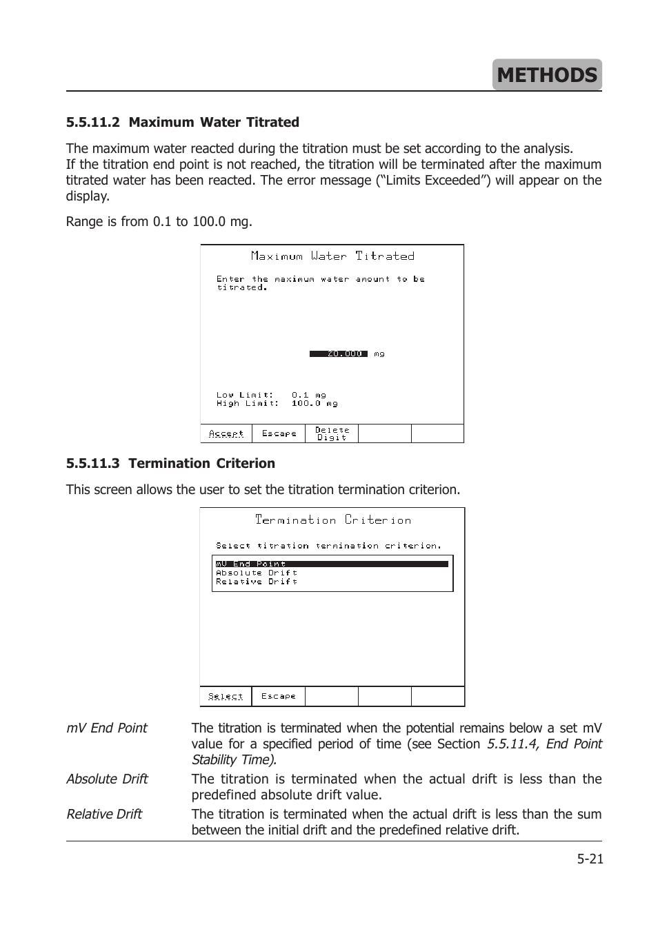 Methods | Hanna Instruments HI 904 User Manual | Page 79 / 180