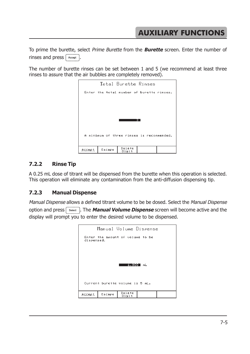 Auxiliary functions | Hanna Instruments HI 903 User Manual | Page 111 / 222