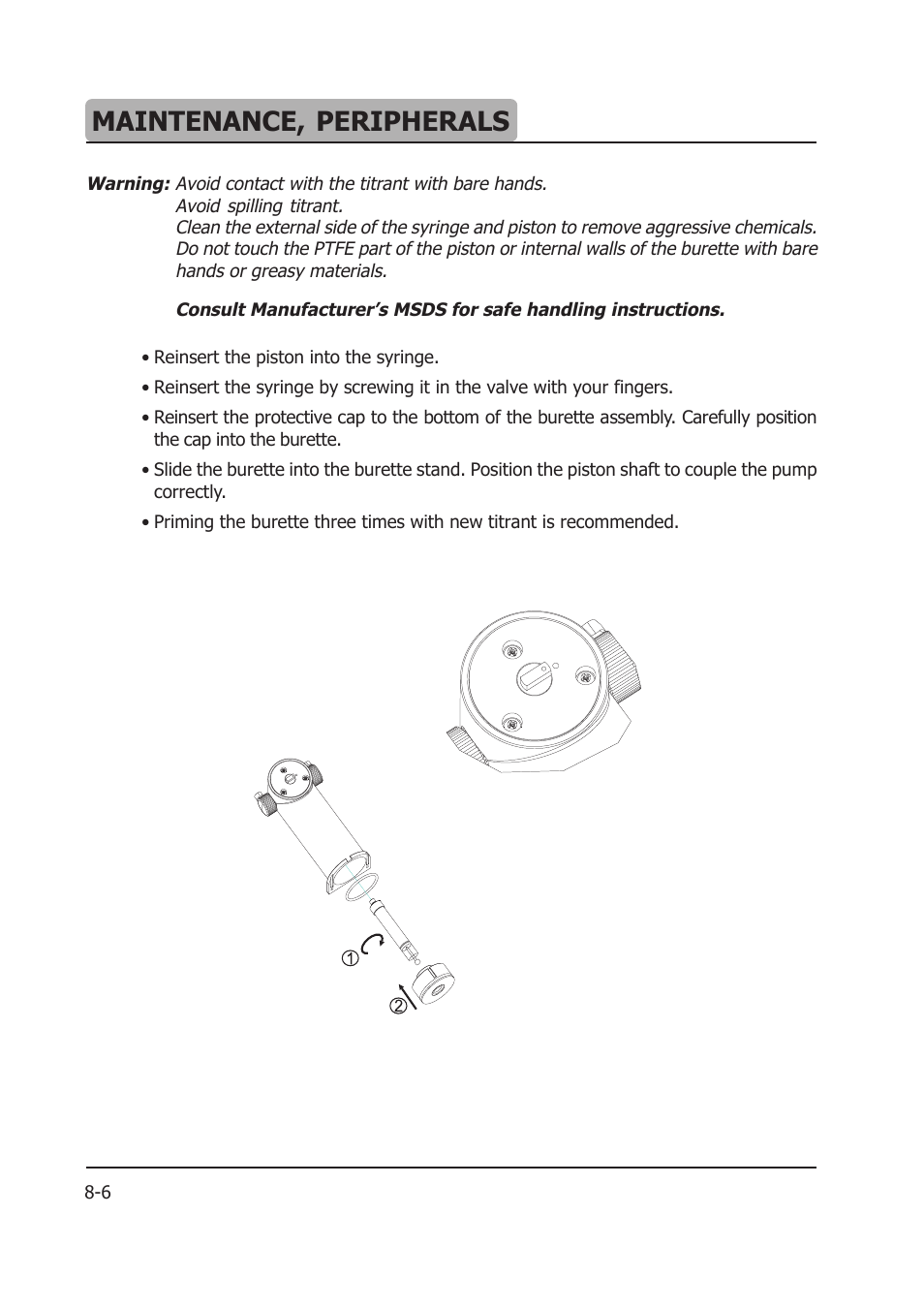 Maintenance, peripherals | Hanna Instruments HI 903 User Manual | Page 122 / 222