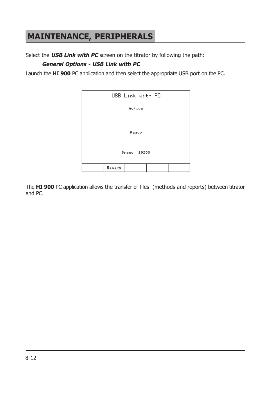 Maintenance, peripherals | Hanna Instruments HI 903 User Manual | Page 128 / 222