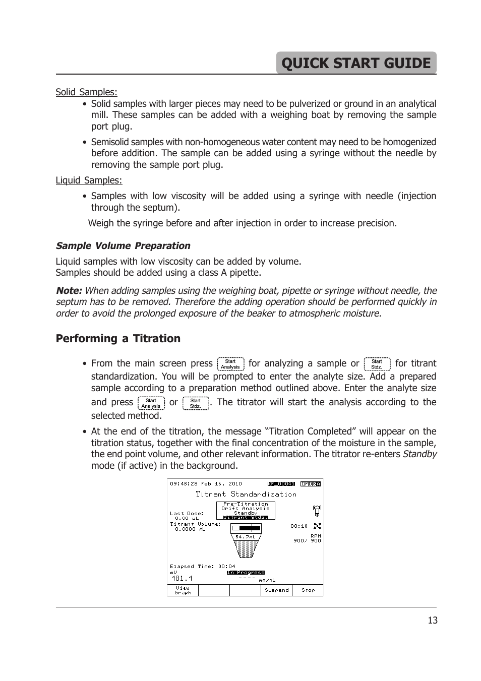 Quick start guide | Hanna Instruments HI 903 User Manual | Page 13 / 222