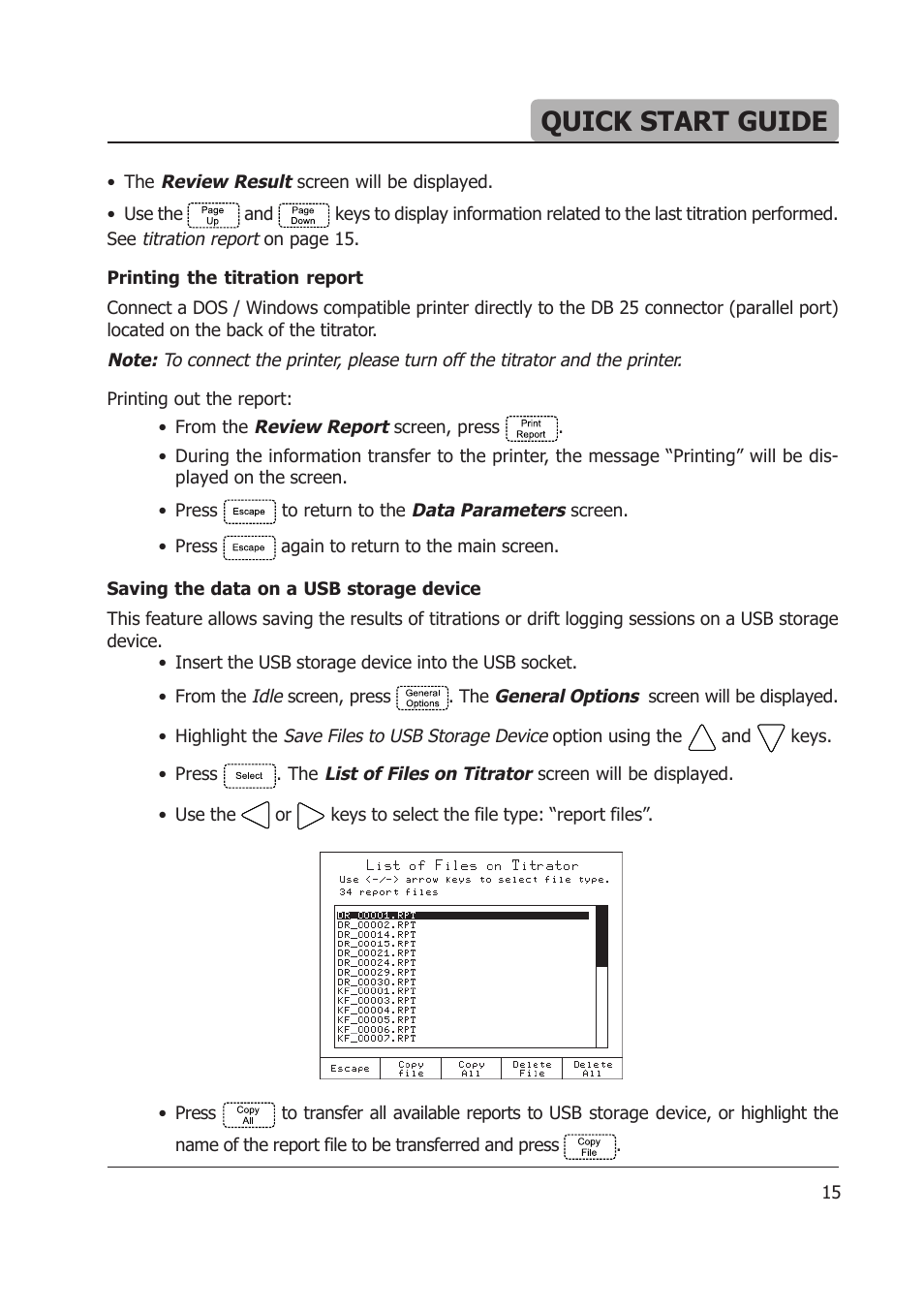 Quick start guide | Hanna Instruments HI 903 User Manual | Page 15 / 222
