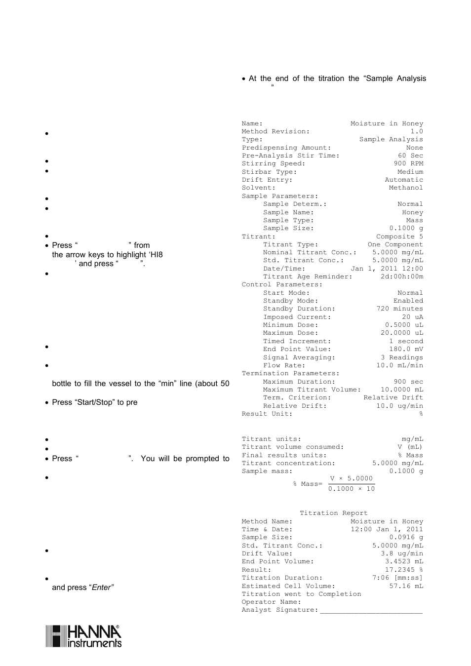 Hi8103en_r0.4, Moisture determination in honey, Method id: hi8103en | Hanna Instruments HI 903 User Manual | Page 175 / 222