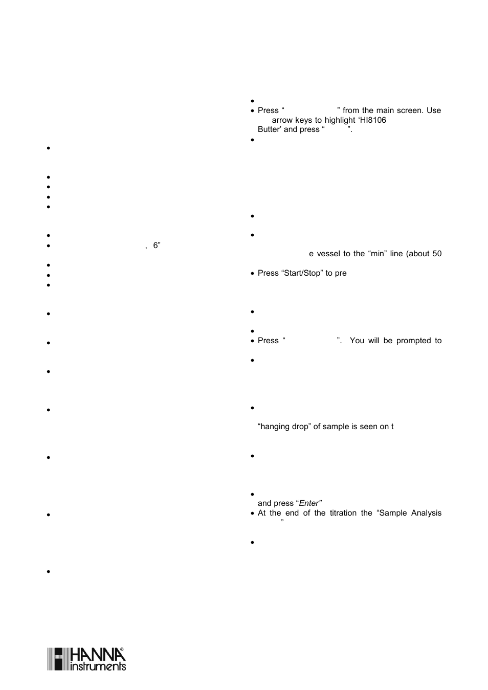 Hi8106en_r0.4, Moisture determination in butter, Method id: hi8106en | Hanna Instruments HI 903 User Manual | Page 181 / 222