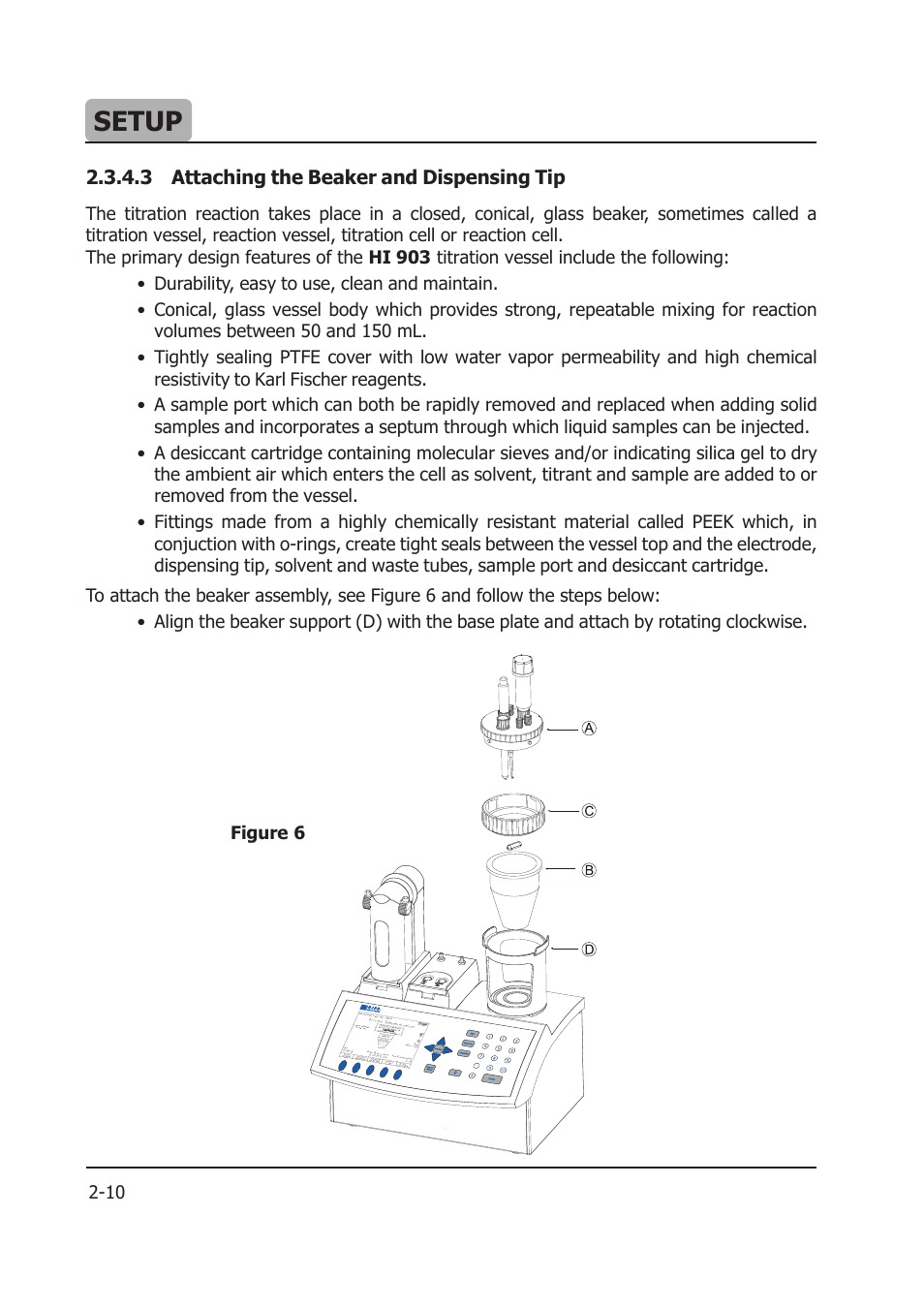 Setup | Hanna Instruments HI 903 User Manual | Page 34 / 222