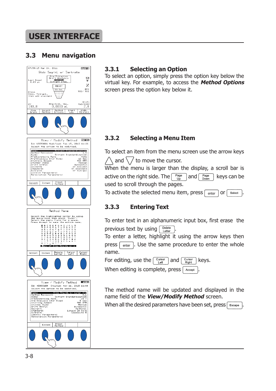 User interface | Hanna Instruments HI 903 User Manual | Page 48 / 222