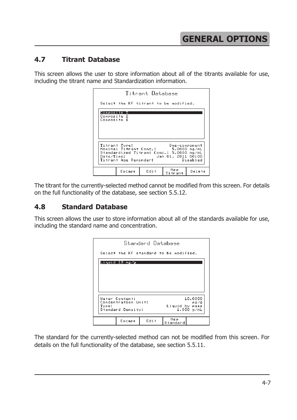 General options | Hanna Instruments HI 903 User Manual | Page 57 / 222