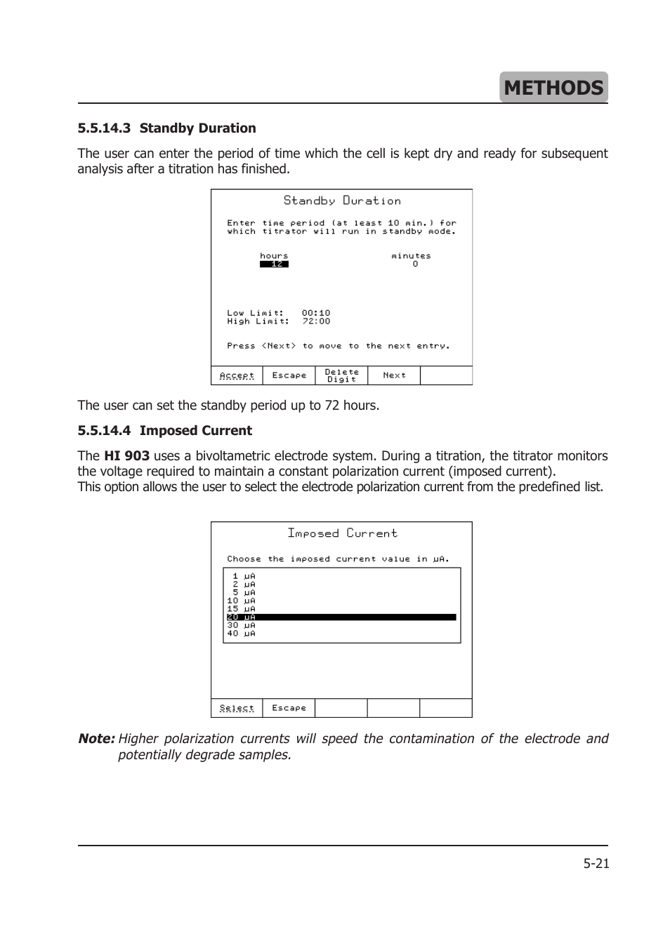 Methods | Hanna Instruments HI 903 User Manual | Page 85 / 222
