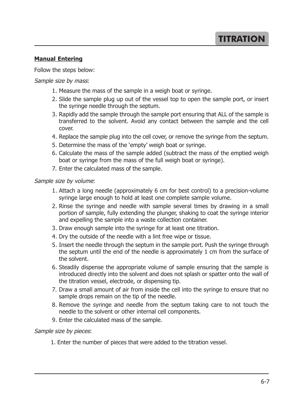 Titration | Hanna Instruments HI 903 User Manual | Page 99 / 222