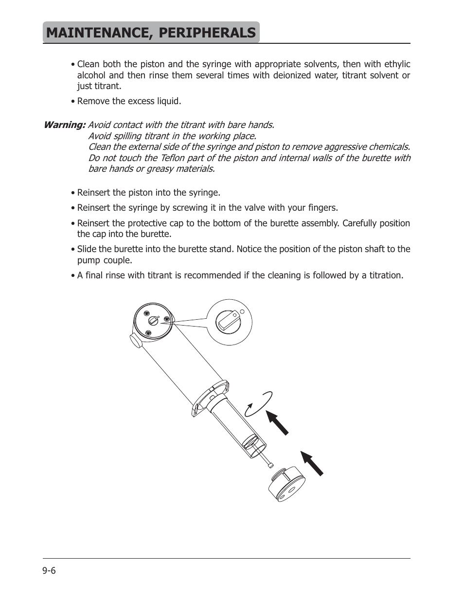 Maintenance, peripherals | Hanna Instruments HI 901 User Manual | Page 116 / 148