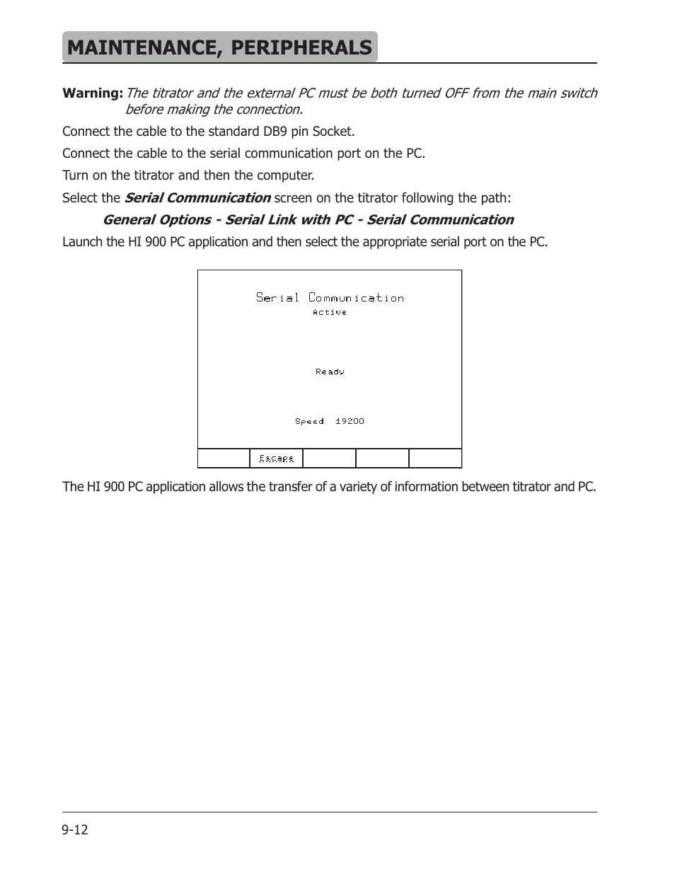 Maintenance, peripherals | Hanna Instruments HI 901 User Manual | Page 122 / 148