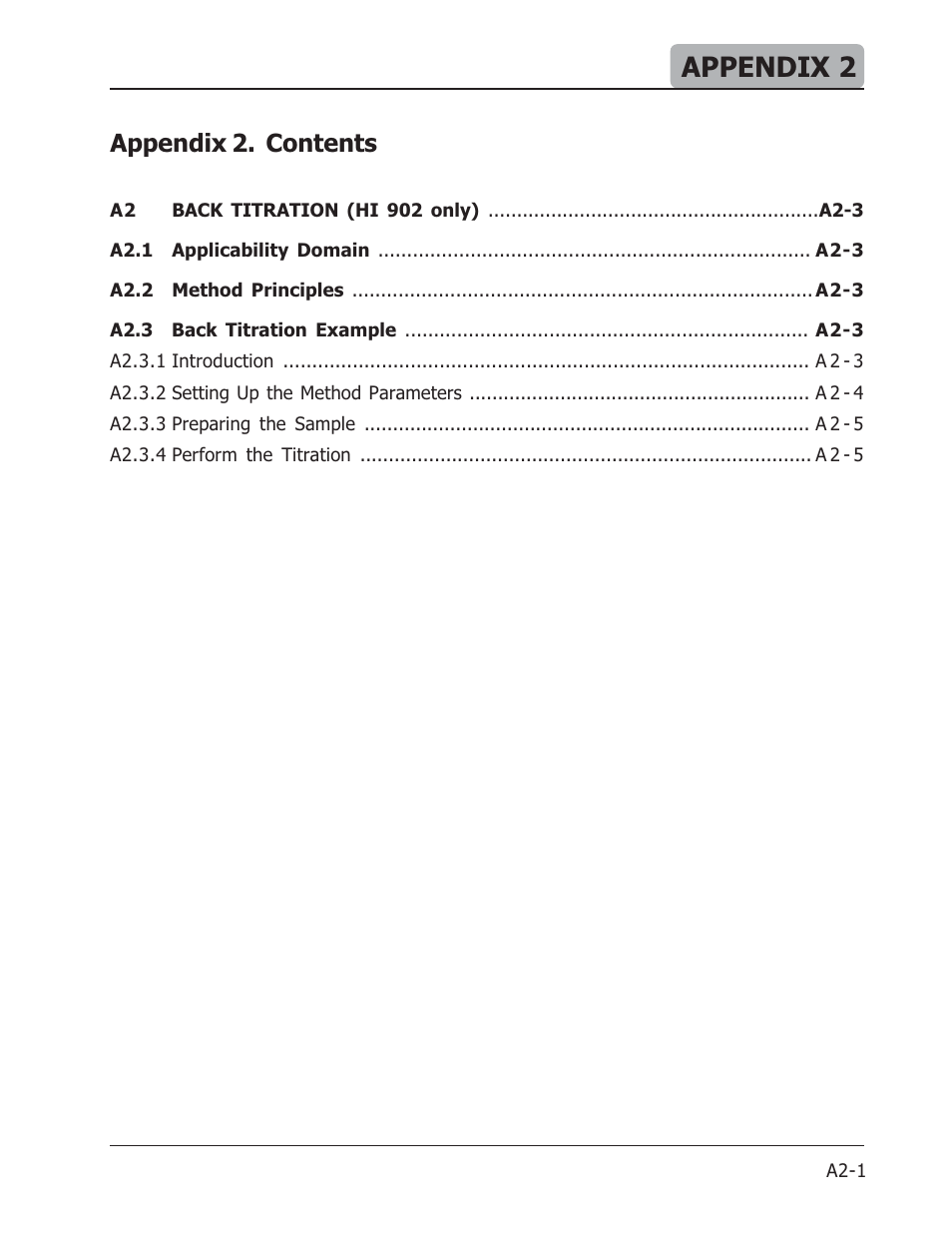 Appendix 2, Appendix 2. contents | Hanna Instruments HI 901 User Manual | Page 127 / 148