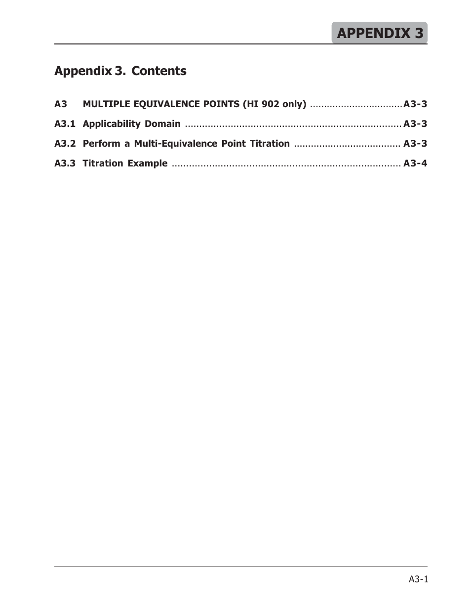 Appendix 3, Appendix 3. contents | Hanna Instruments HI 901 User Manual | Page 133 / 148