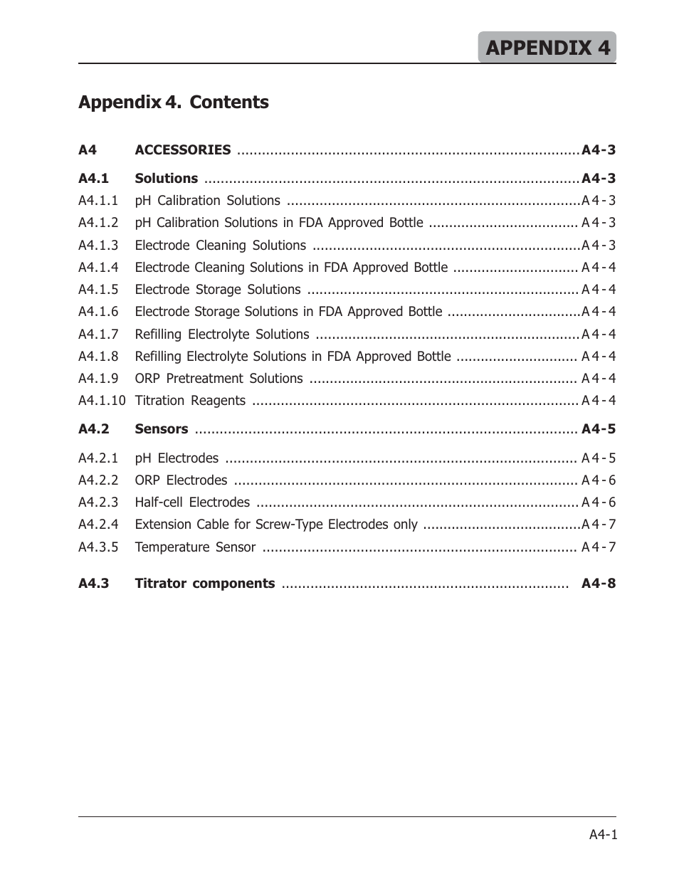 Appendix 4, Appendix 4. contents | Hanna Instruments HI 901 User Manual | Page 139 / 148