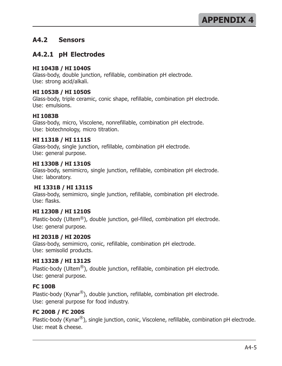 Appendix 4 | Hanna Instruments HI 901 User Manual | Page 143 / 148