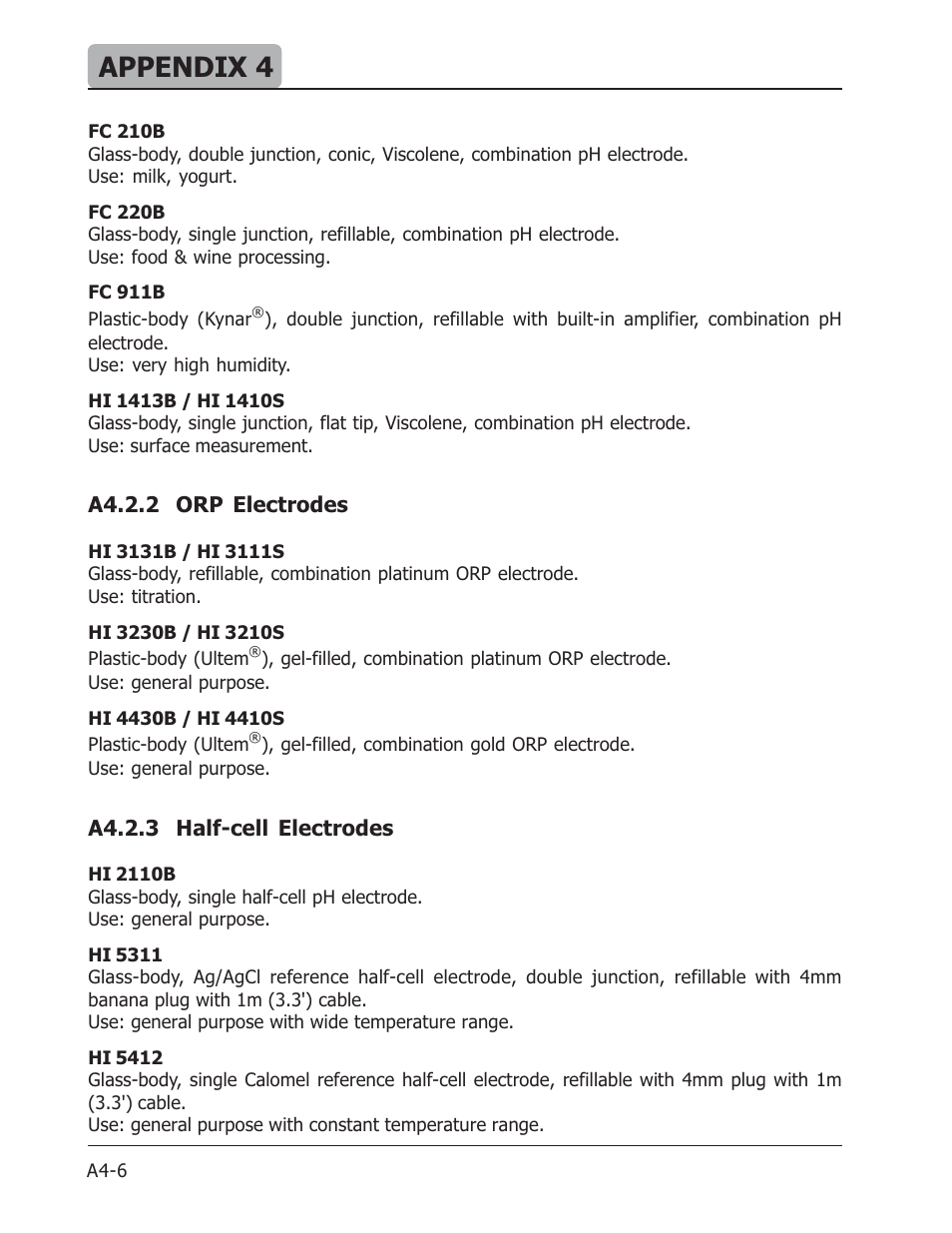 Appendix 4 | Hanna Instruments HI 901 User Manual | Page 144 / 148