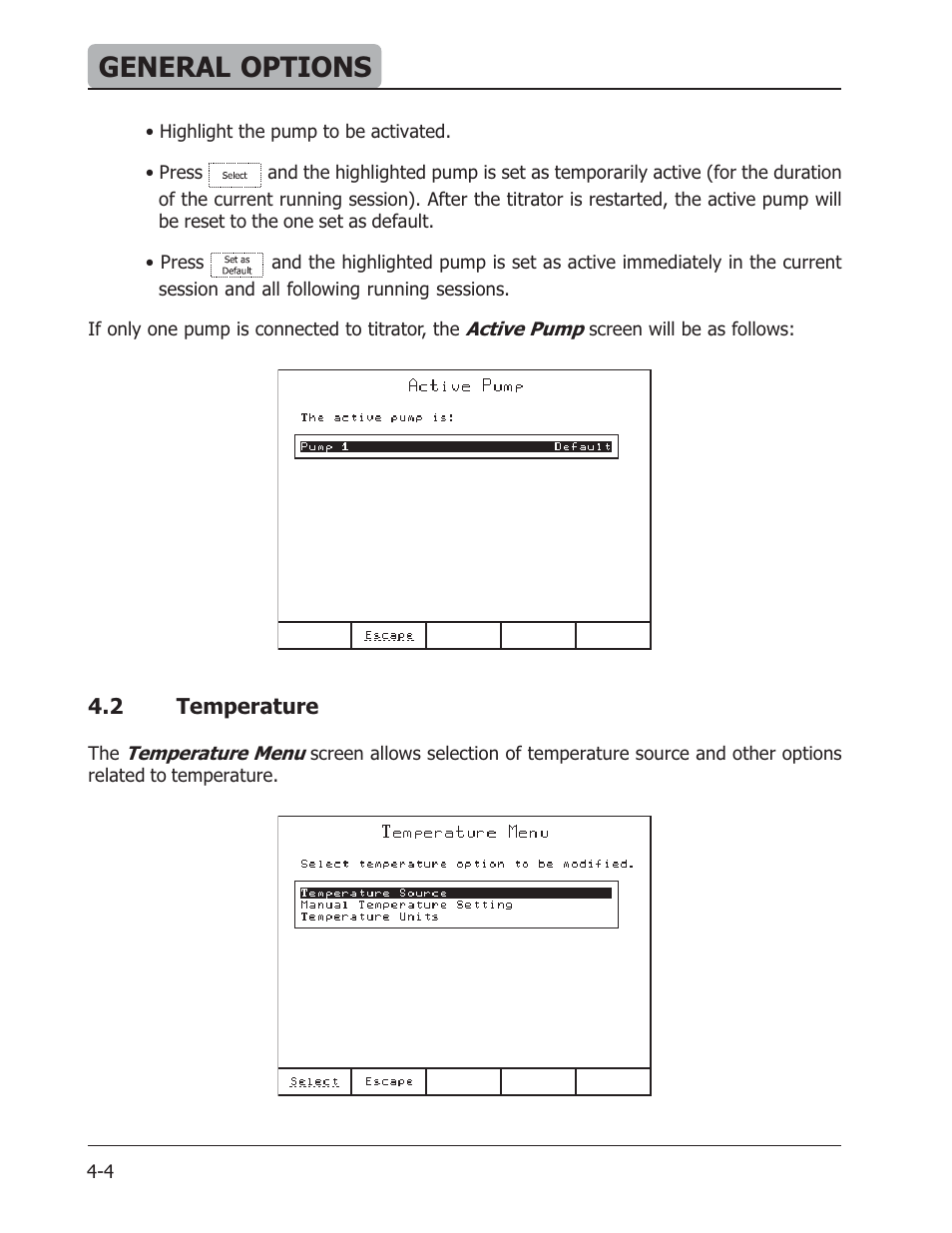 General options | Hanna Instruments HI 901 User Manual | Page 30 / 148