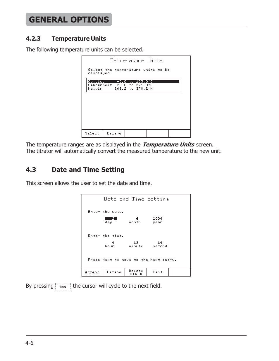 General options | Hanna Instruments HI 901 User Manual | Page 32 / 148