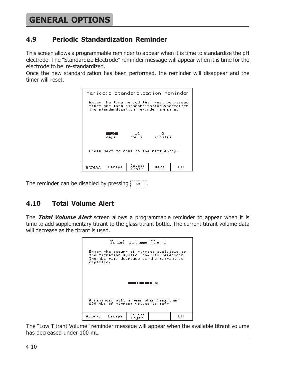 General options | Hanna Instruments HI 901 User Manual | Page 36 / 148