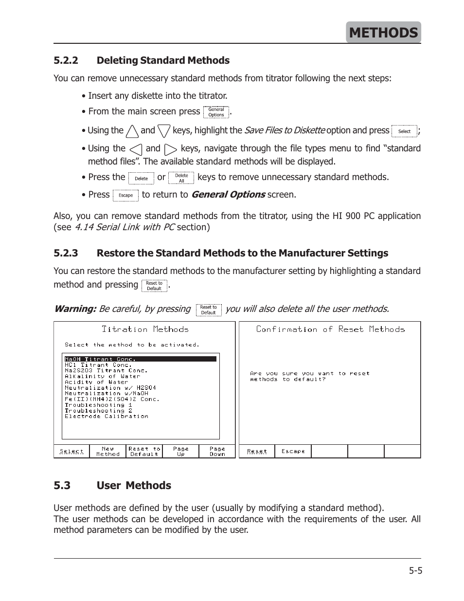 Methods | Hanna Instruments HI 901 User Manual | Page 45 / 148