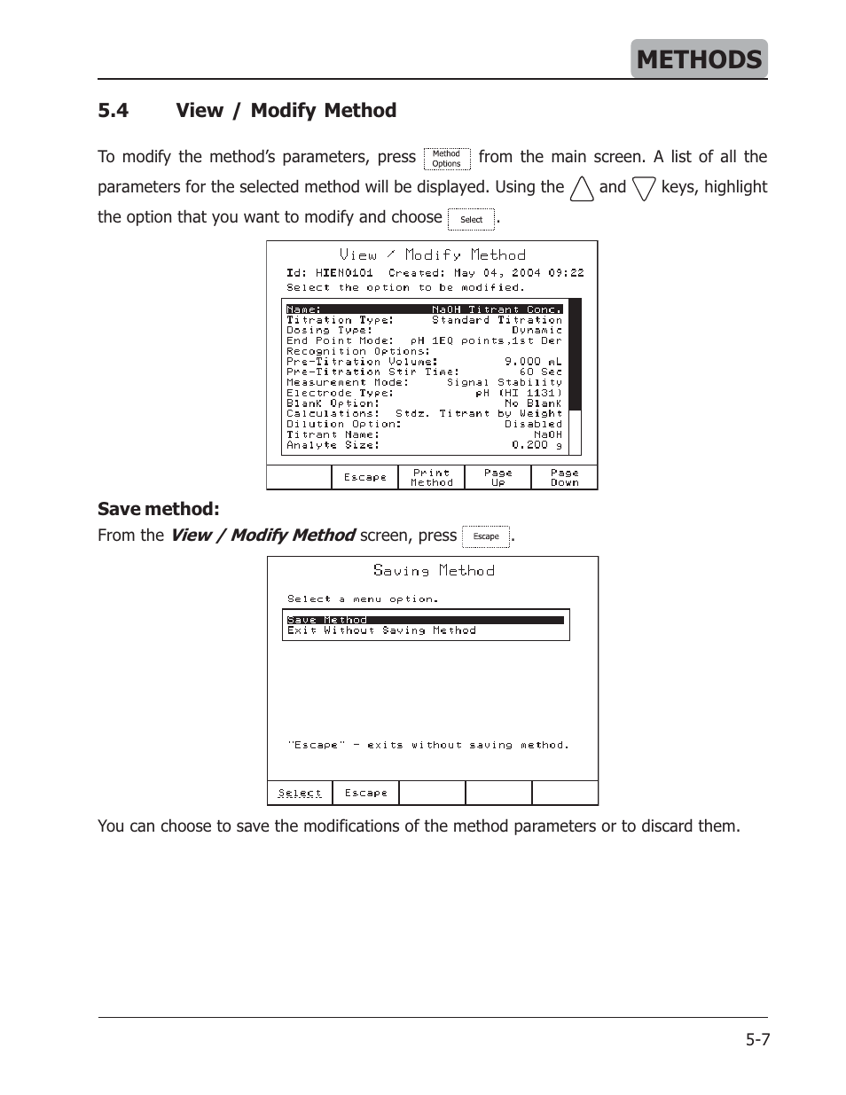 Methods | Hanna Instruments HI 901 User Manual | Page 47 / 148