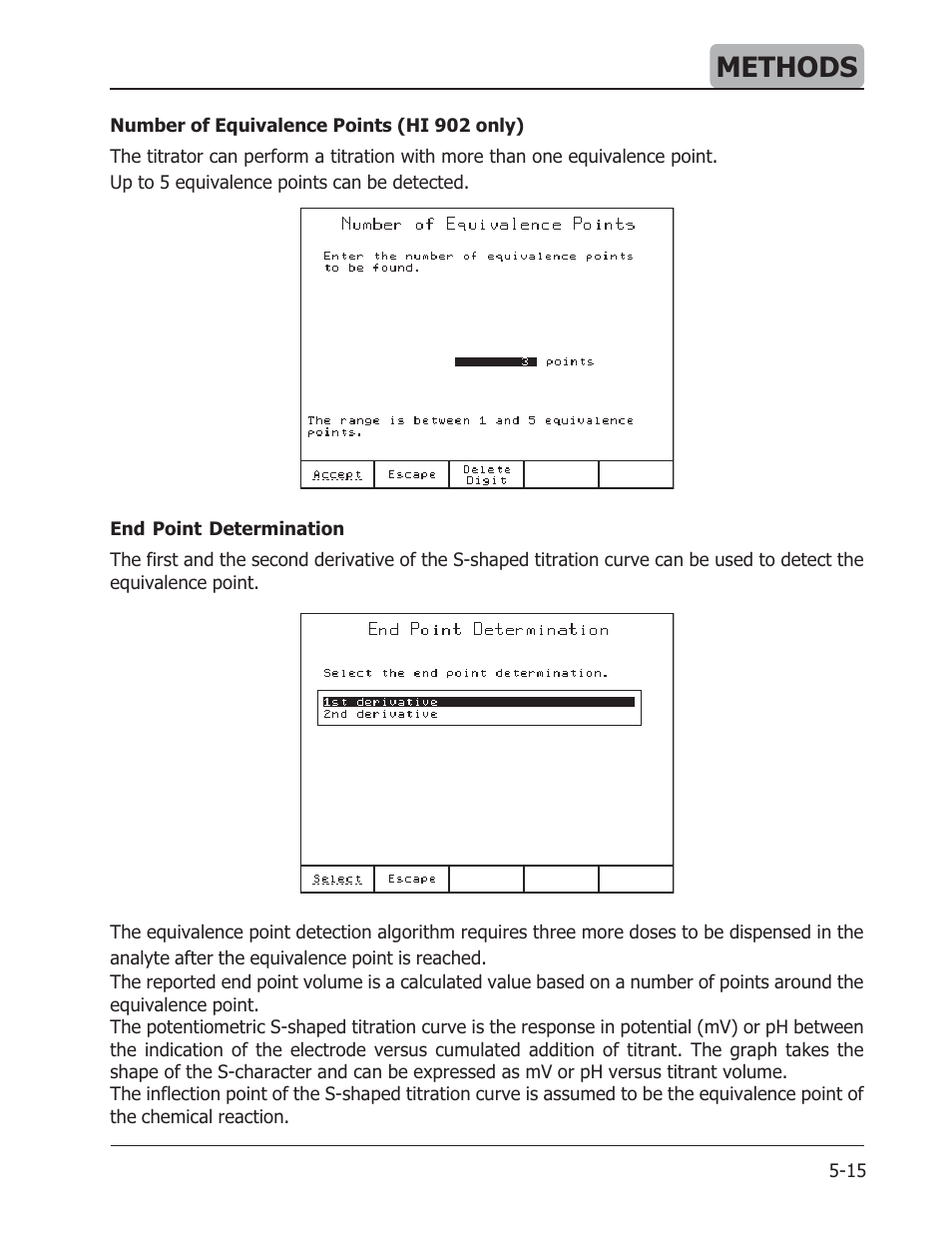 Methods | Hanna Instruments HI 901 User Manual | Page 55 / 148