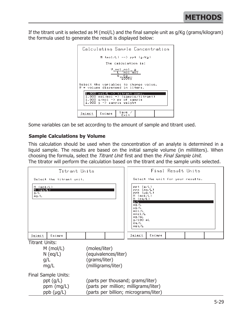 Methods | Hanna Instruments HI 901 User Manual | Page 69 / 148