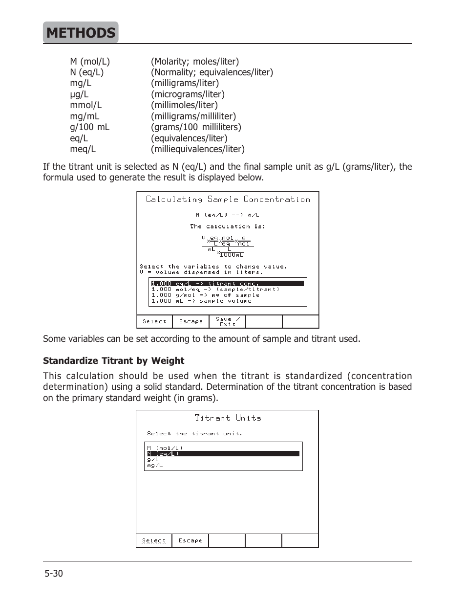Methods | Hanna Instruments HI 901 User Manual | Page 70 / 148
