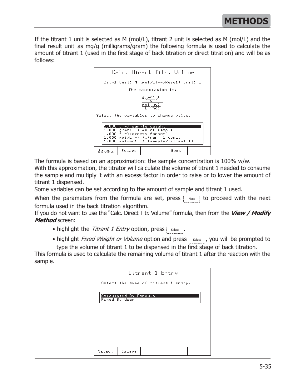 Methods | Hanna Instruments HI 901 User Manual | Page 75 / 148