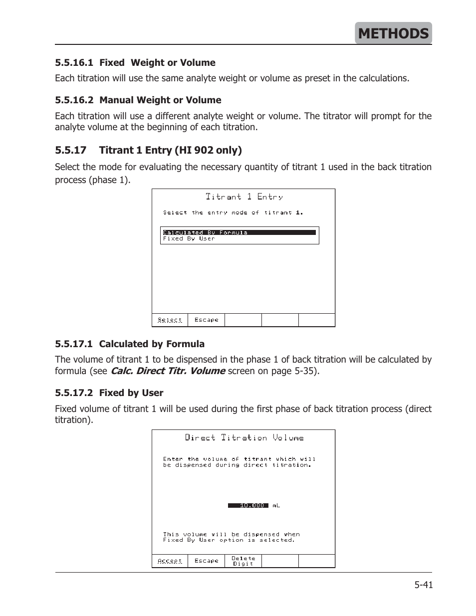 Methods | Hanna Instruments HI 901 User Manual | Page 81 / 148
