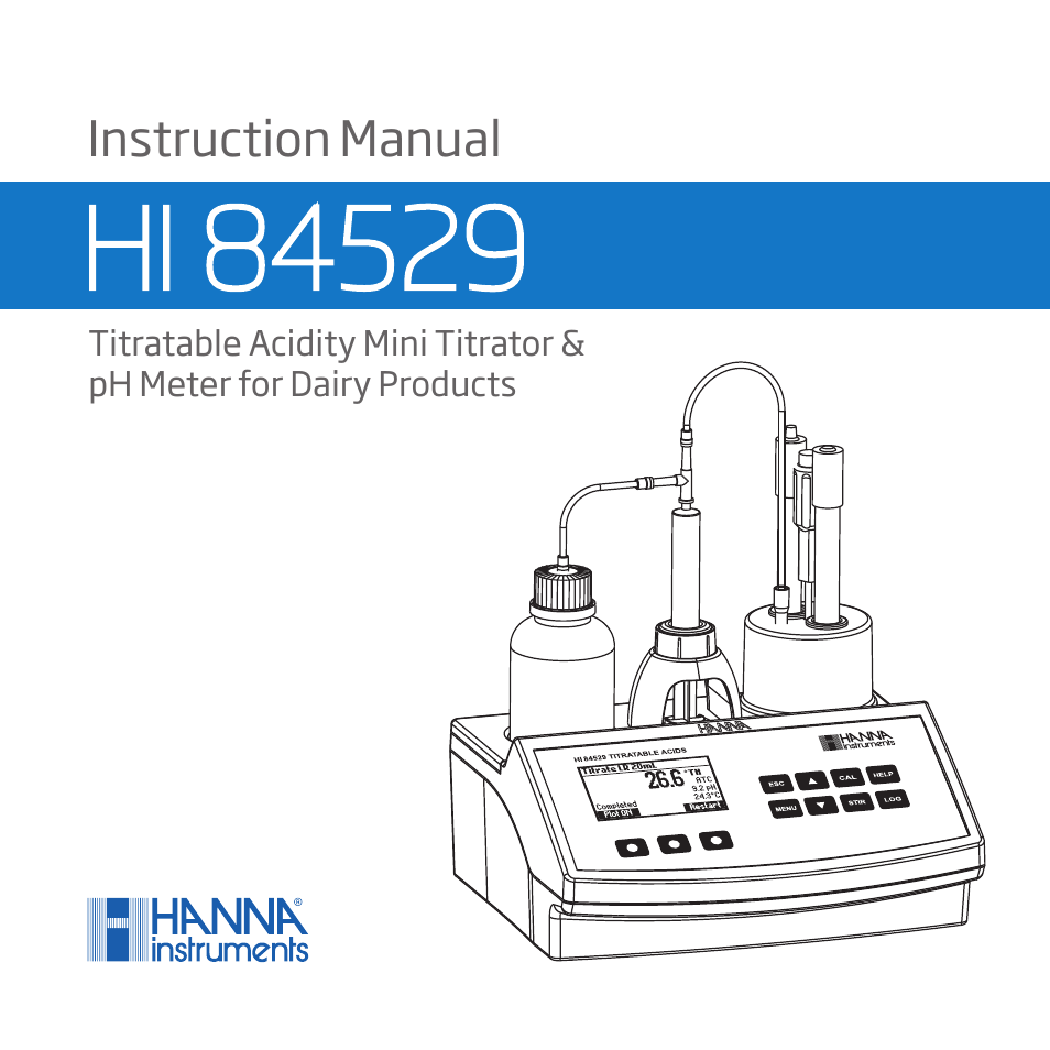 Hanna Instruments HI 84529-01 User Manual | 54 pages