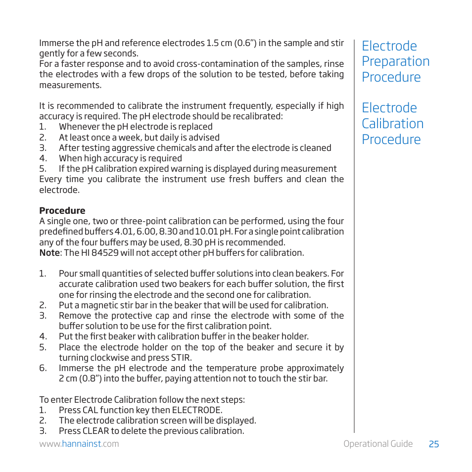 Hanna Instruments HI 84529-01 User Manual | Page 25 / 54