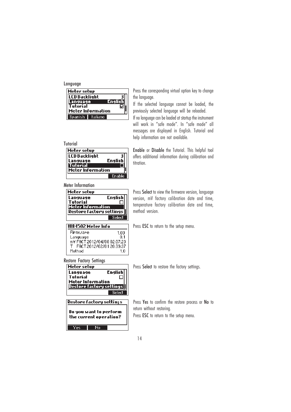 Hanna Instruments HI 84502 User Manual | Page 14 / 44