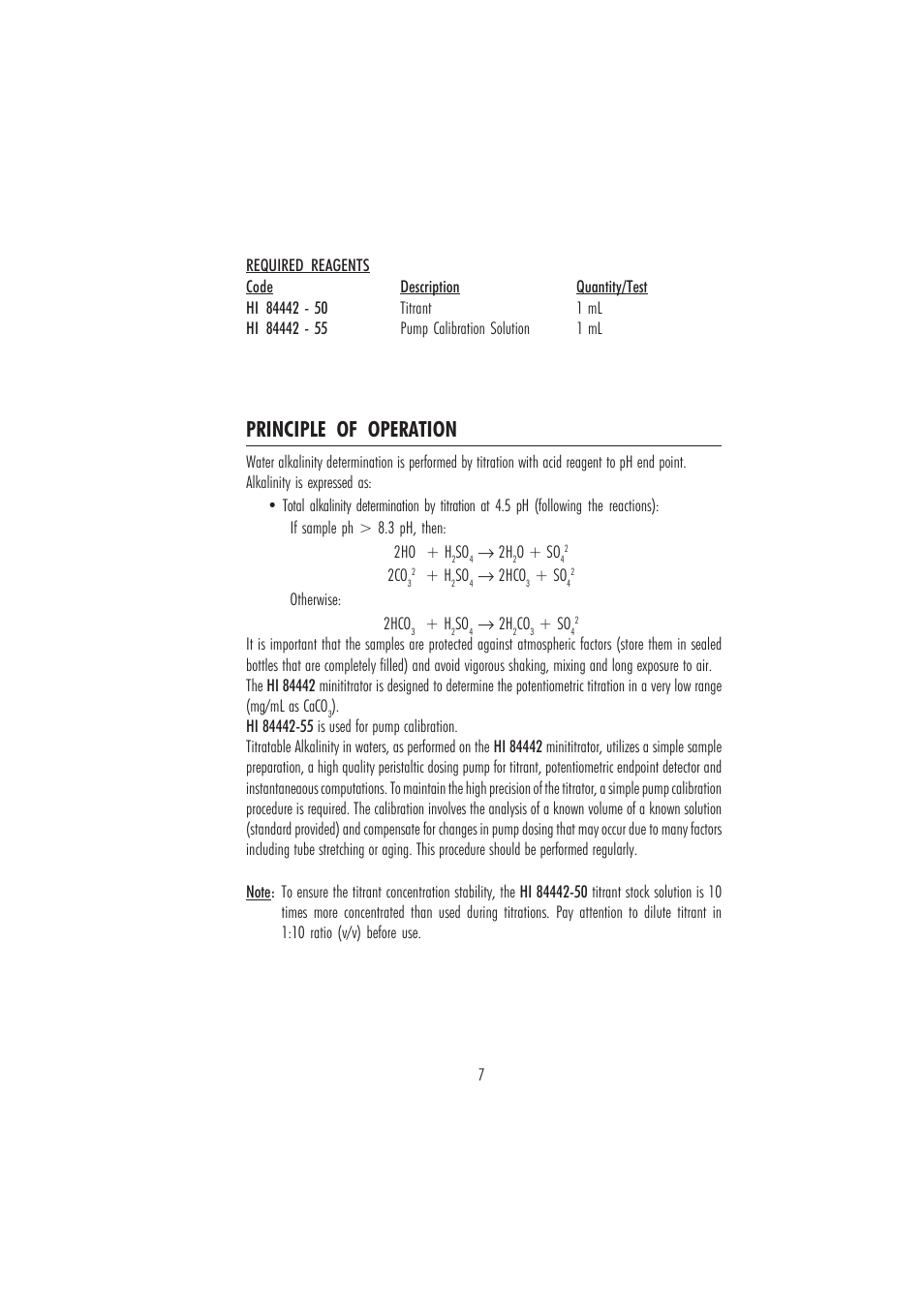 Principle of operation | Hanna Instruments HI 84442 User Manual | Page 7 / 40