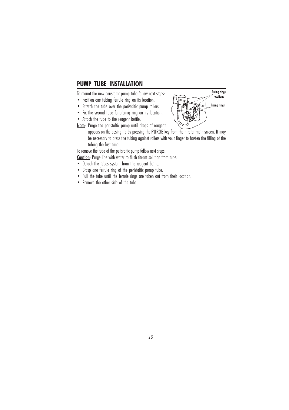 Pump tube installation | Hanna Instruments HI 84432 User Manual | Page 23 / 44