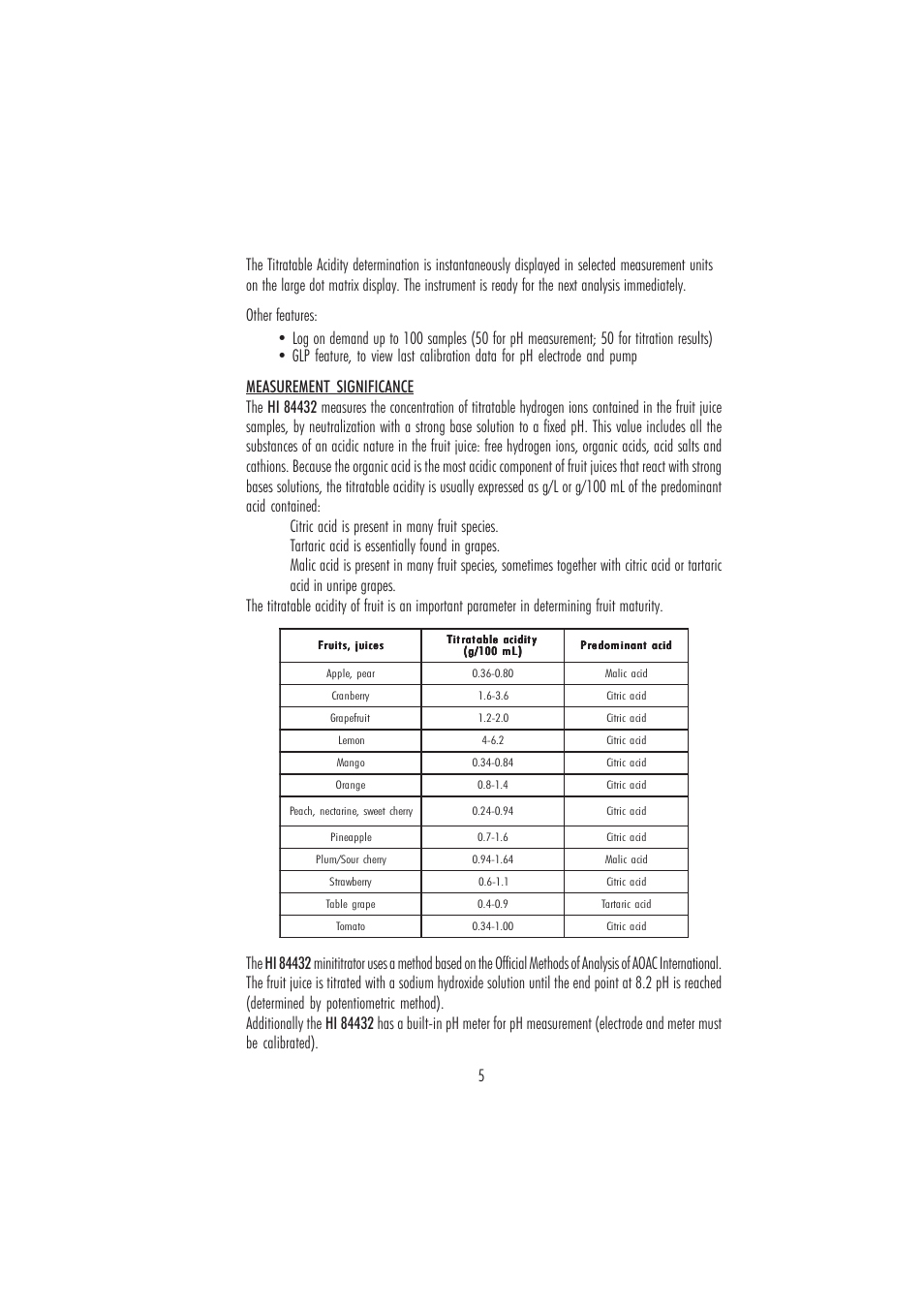 Hanna Instruments HI 84432 User Manual | Page 5 / 44