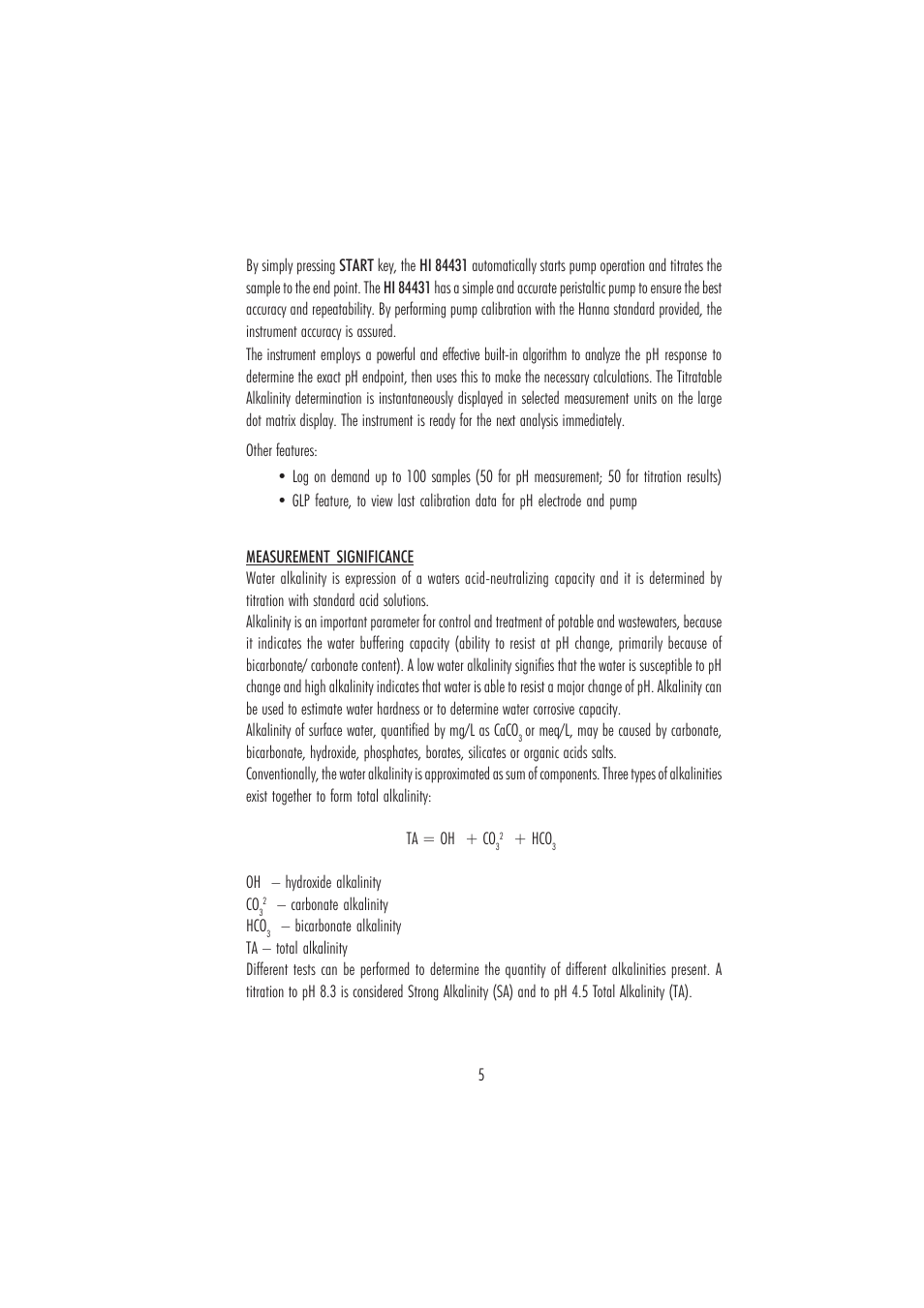 Hanna Instruments HI 84431 User Manual | Page 5 / 44