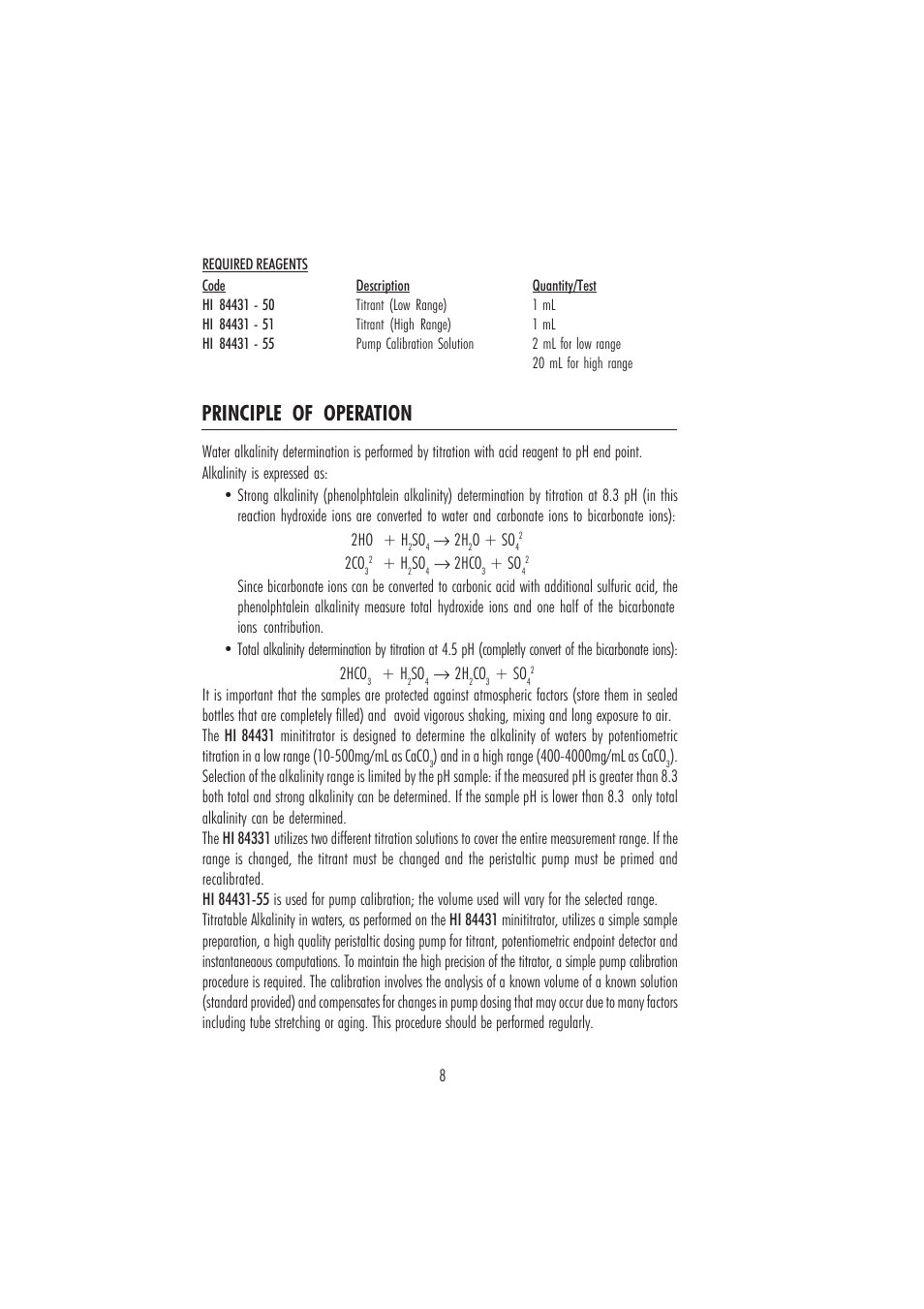Principle of operation | Hanna Instruments HI 84431 User Manual | Page 8 / 44