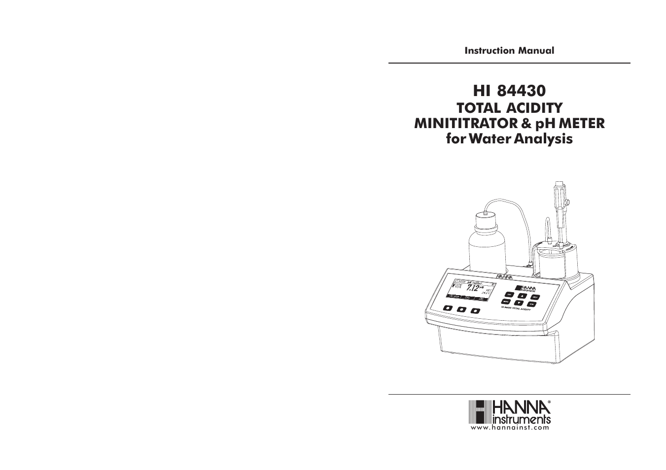 Hanna Instruments HI 84430 User Manual | 25 pages