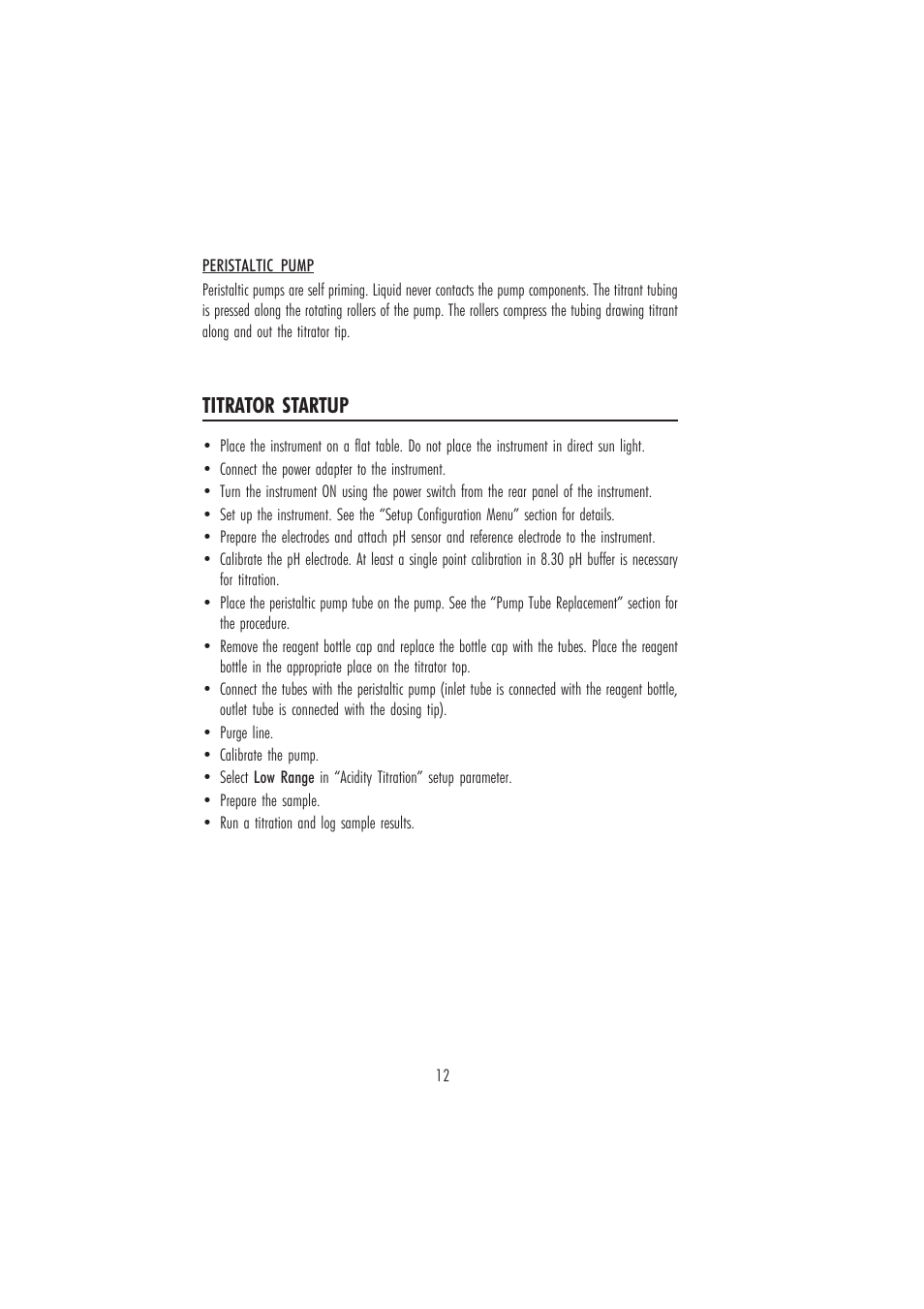 Titrator startup | Hanna Instruments HI 84429 User Manual | Page 12 / 44