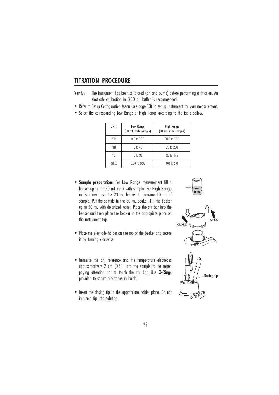 Titration procedure | Hanna Instruments HI 84429 User Manual | Page 29 / 44