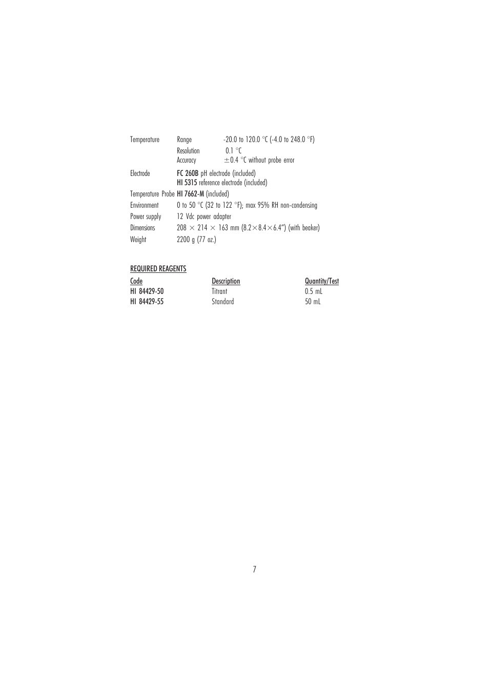 Hanna Instruments HI 84429 User Manual | Page 7 / 44