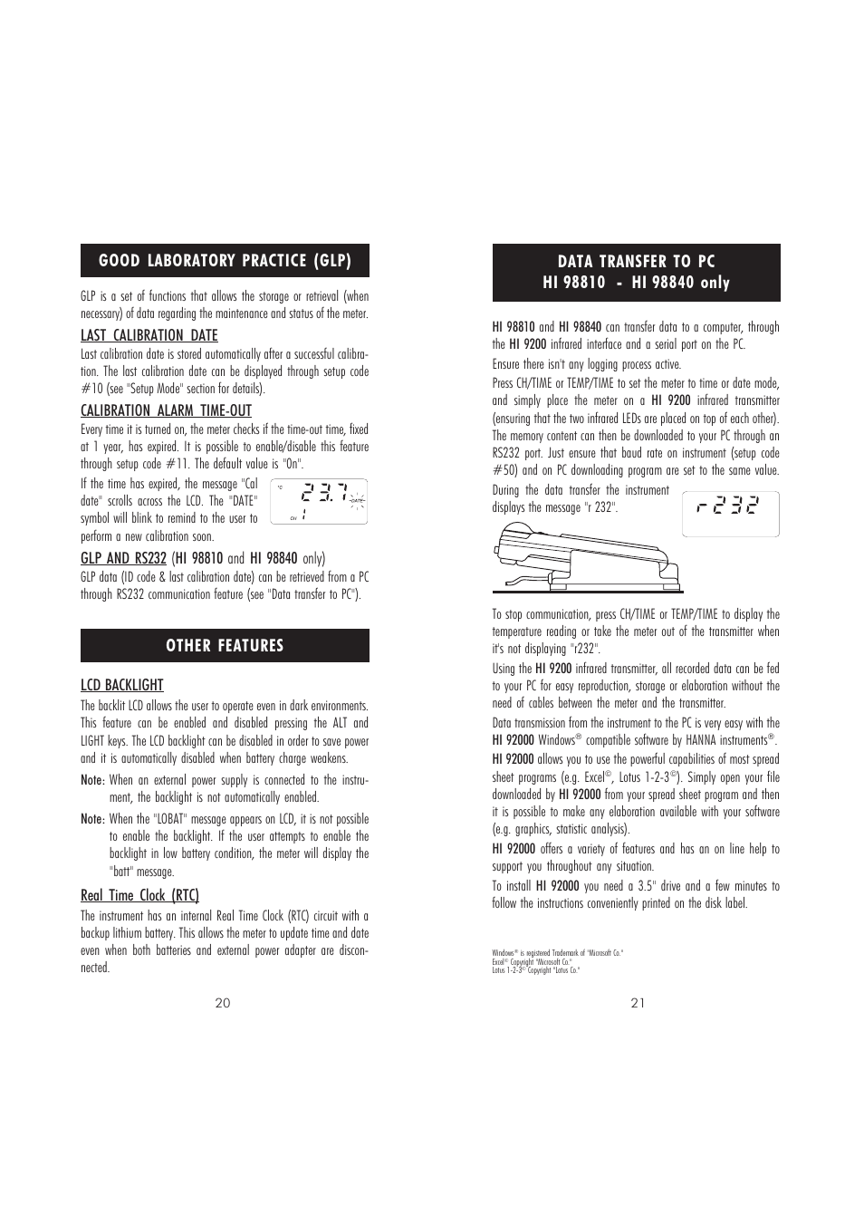 Good laboratory practice (glp) | Hanna Instruments HI 98710 User Manual | Page 11 / 15