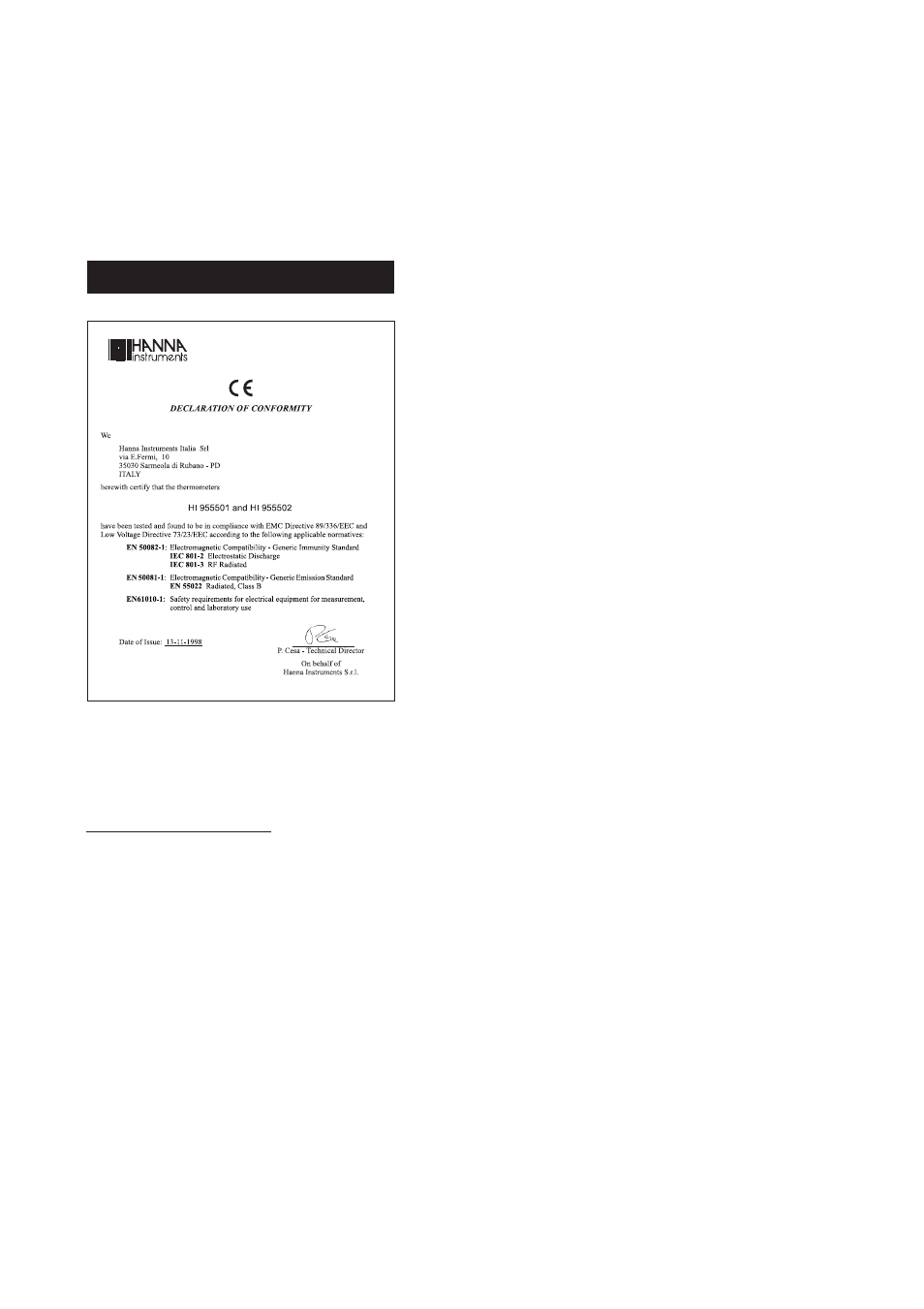 Hanna Instruments HI 955501 User Manual | Page 6 / 7
