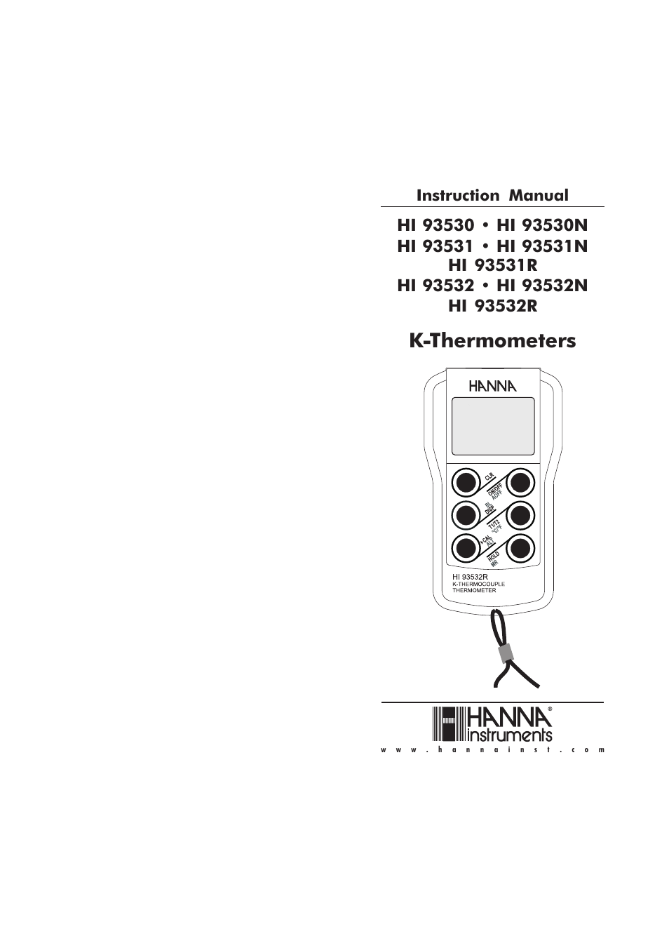 Hanna Instruments HI 93530 User Manual | 11 pages