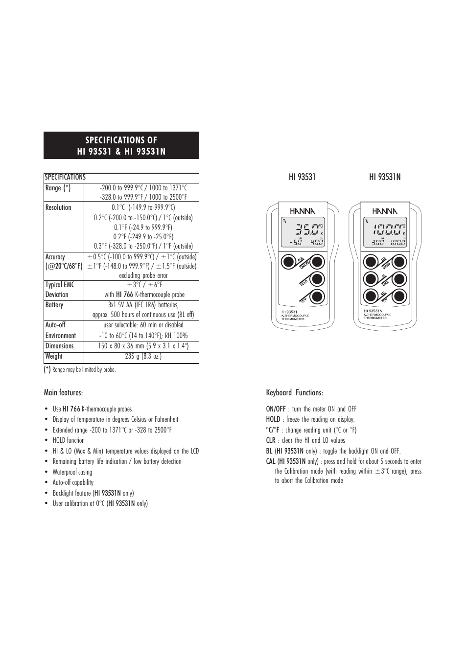 Hanna Instruments HI 93530 User Manual | Page 4 / 11